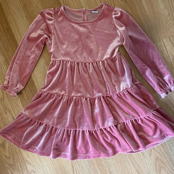 Old Navy Other - Old Navy Pink Long Sleeve Ruffled Tiered Dress